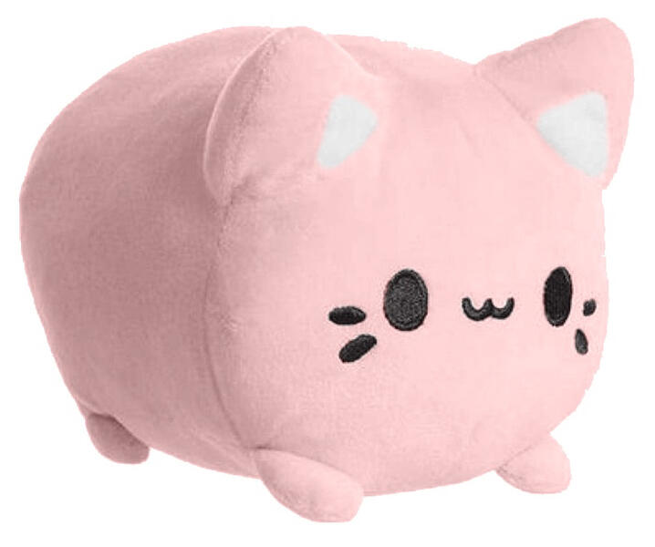 pastel pink minimalist cat plush