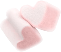 pastel pink and white marshmallow hearts